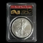 2022 $1 ASE American Silver Eagle PCGS MS70 1st Strike Cleveland Signed 1 of 500