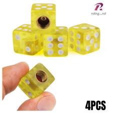 Dice-shape Valve Stem Caps Tire Air Covers Universal Car Truck Motorcycle - 4x Dice-shape Valve Stem Caps Tire Air Covers Universal Car Truck Motorcycle - 4x