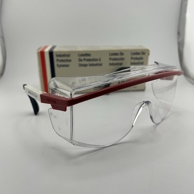 New! NOS UVEX Astrospec 3000 Patriot Frame Dark Lens Safety Glasses Made In USA