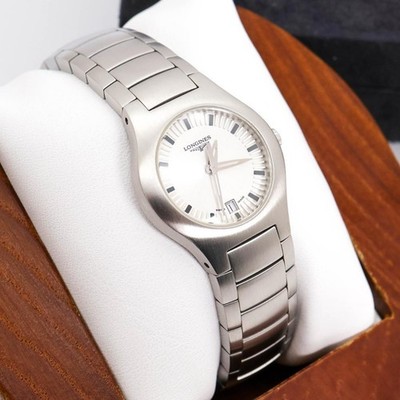 Working LONGINES Opposition Date Damenuhr. Neue Batterie Ersetzt Und Gereinigt