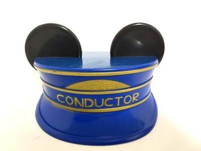 Disney Mickey Mouse Ears Train Conductor Hat Costume Souvenir Railroad Engineer