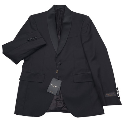 Ted Baker Formal Shawl Josh Tuxedo Suit Jacket Mens 42R Slim Fit Black Wool