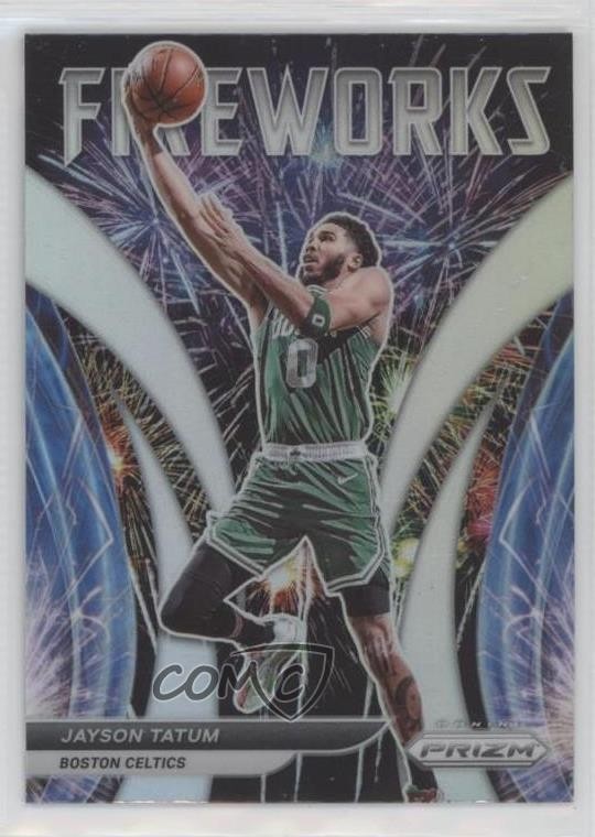 2021-22 Panini Prizm Fireworks Silver Prizm Jayson Tatum #15 g0w