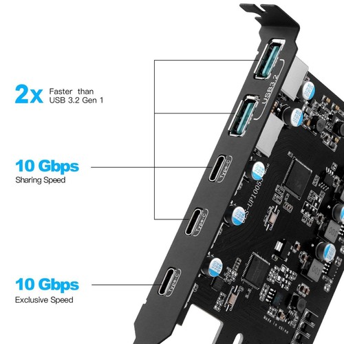 PCIe to Expansion Card 20 Gbps Bandwidth 5 Ports( 2*USB-A 3*USB-C) For Mac - Picture 9 of 13