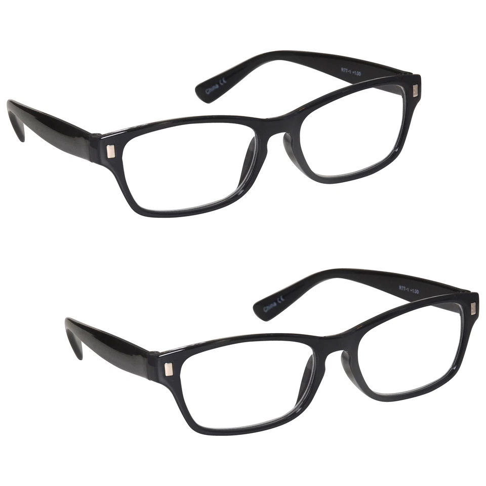 Mens Womens Reading Glasses 2 Packs UV Reader RR77