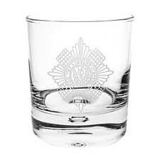 Scots Guards Bubble Base Whisky / Juice Glass Tumbler
