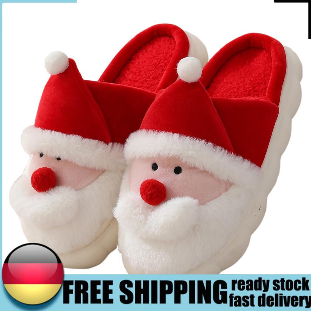 APL Ciabatte Babbo Natale Natalizie Morbide Coppia Ciabatte Antiscivolo per Autunno Inverno