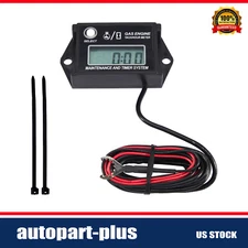 Digital Tiny Tachometer Tach Hour Meter Job Timer RPM Counter for Lawn Mower USA