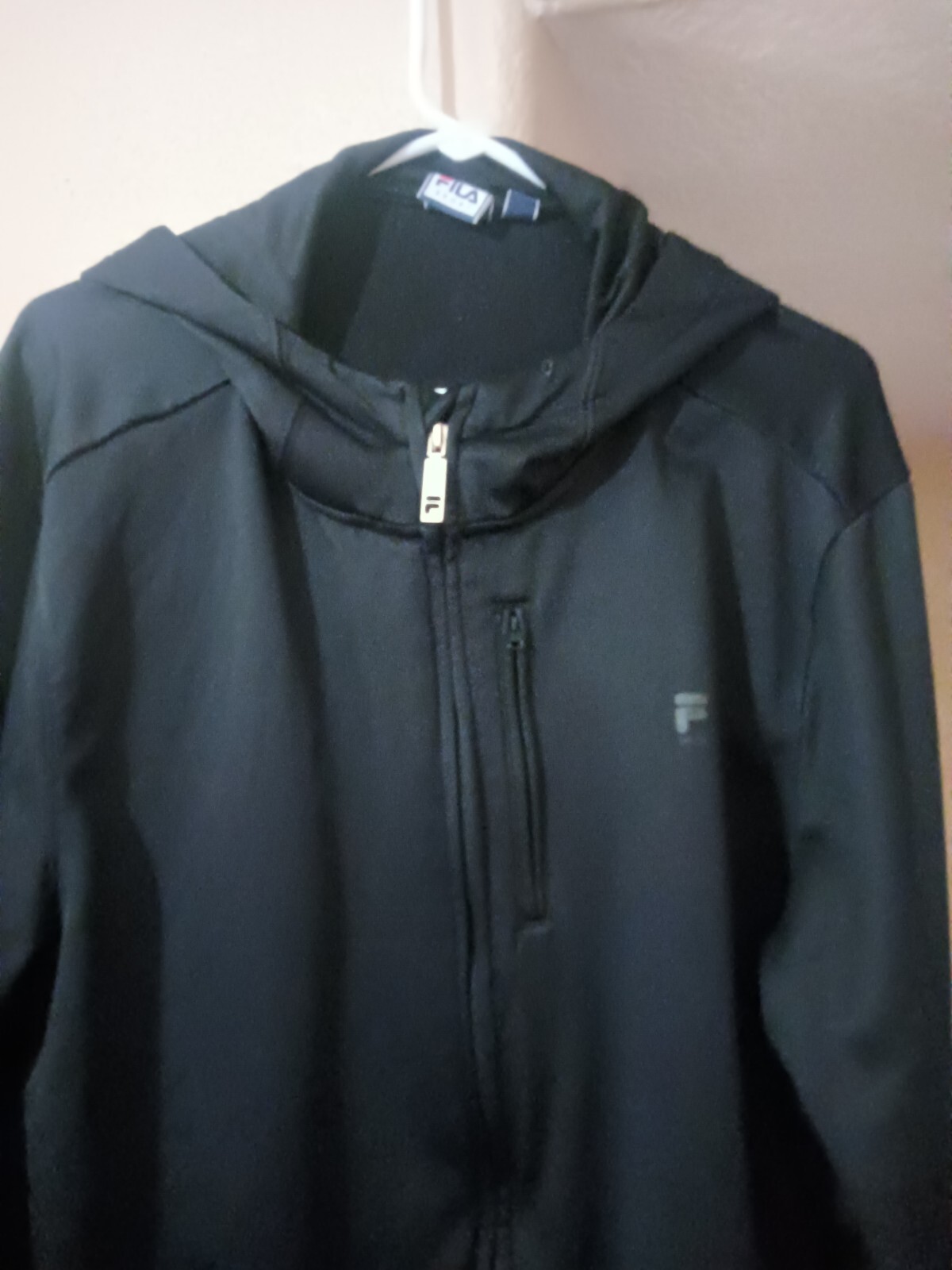 Giacca uomo Fila Sport taglia L nera performance felpa con cappuccio spessa calda