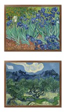 2Pcs Van Gogh Diamond Painting Kits, Full Drill 5D Diamond Painting 12x16in, 8