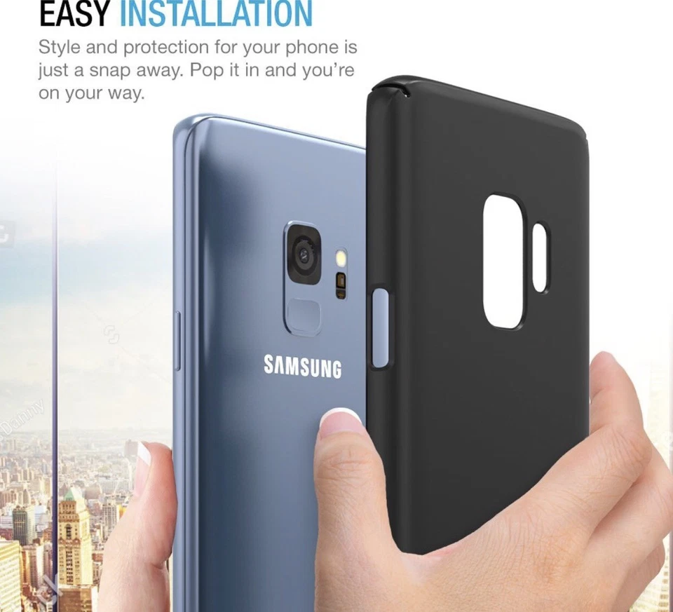 2 Pk. Funda Maxboost Galaxy S9 mSnap Antideslizante Revestimiento Mate Excelente Agarre Negra Foto 3 de 4