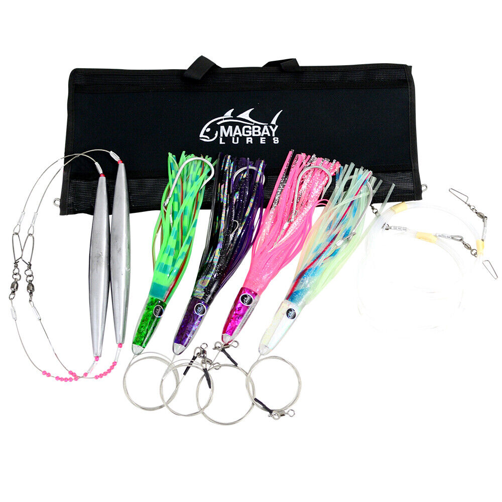 HIGH SPEED WAHOO LURE SET - Beautiful Rigged Lures For Wahoo