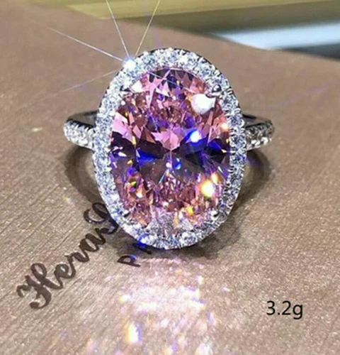 925 Silver Rings Gorgeous Pink Sapphire Women Wedding Ring Jewelry Gift Sz 6-10 - Picture 7 of 23