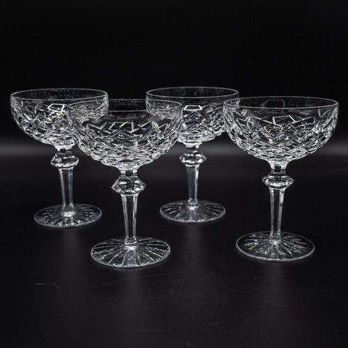 Waterford Crystal Powerscourt Champagne Sherbet Glasses Set 4 5 3/8