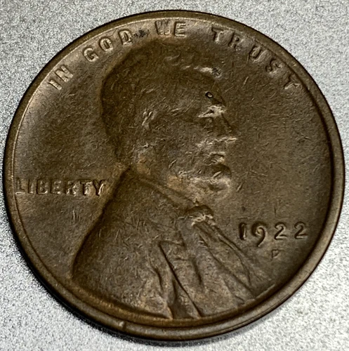 1922-D Lincoln Wheat Cent ~Weak "D" Variety  VERY GOOD (VG) Condition - SR473