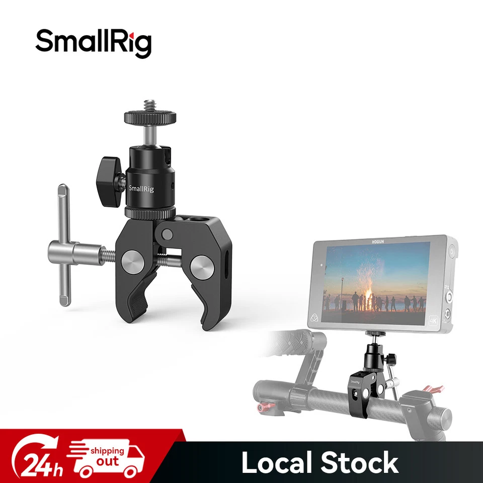 SmallRig Super Clamp with Ballhead mount for Camera Monitor LED light - 1124