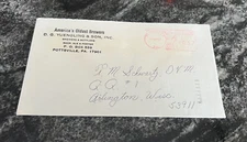 B) VINTAGE D. G. YUENGLING'S BEER BREWING CO POST MARKED ENVELOPE POTTSVILLE PA