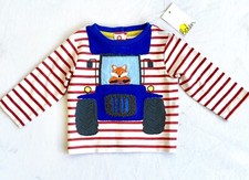 Mini Boden Tractor Fox Reversible Top 0-3 Month Price 28 NWT