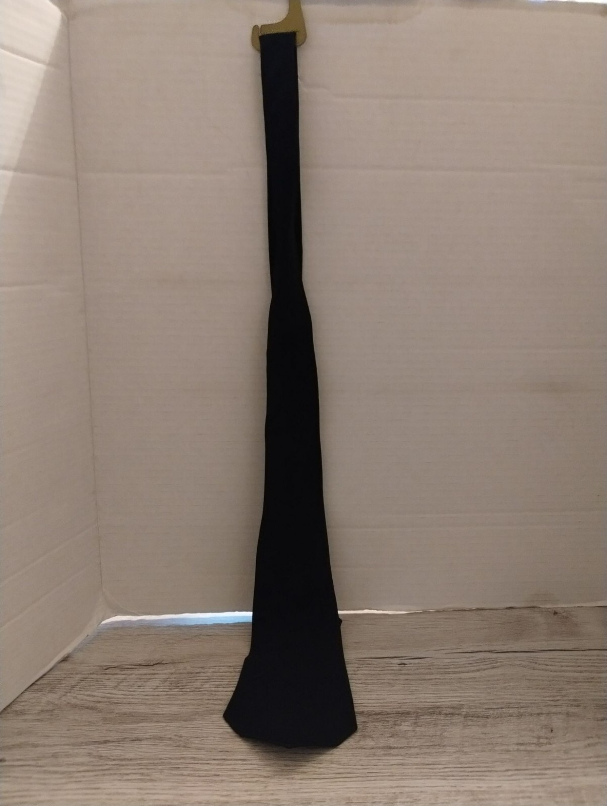 Classic Black Men's Adjustable 46-inch Polyester Neck Tie for Formal Wear