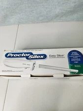 Proctor Silex Easy Slice 74311 Electric Knife White 2 Stainless Steel Blades 