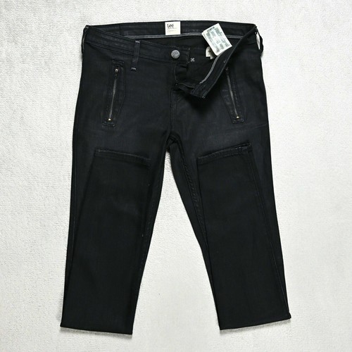 Womens LEE TOXEY Variation Skinny Jeans W29 L33 Zip Fly Stretch Black Denim