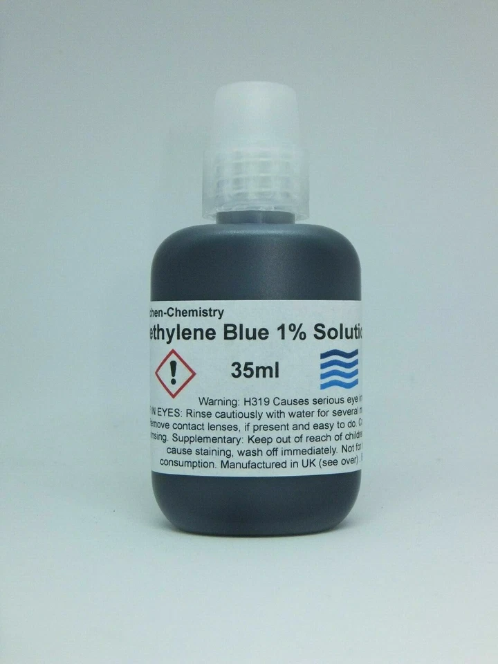 KITCHEN-CHEMISTRY 35ml Methylene Blue Metilene Blu Methylenblau Blau Metileno Azul Méthylène Bleu