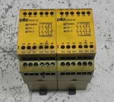Pilz PNOZ X3 230VAC 24VDC 3N/O 1N/C 1SO Safety Relay (774318) Lot of 2