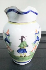 HENRIOT QUIMPER Ancien pichet HB Céramique début XXème no HR Odetta