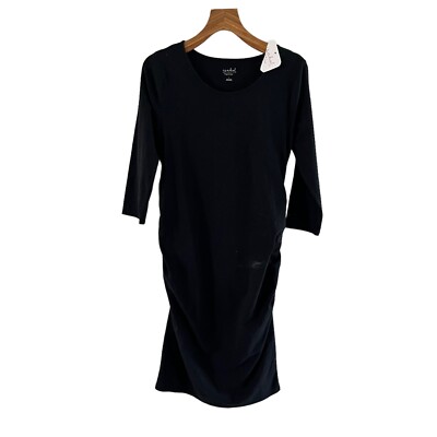 Maternity Dress Isabel Black Fitted Bodycon Large | eBay Maternity Dress Isabel Black Fitted Bodycon Large | eBay