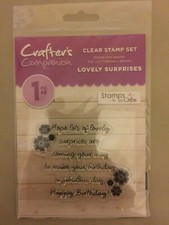 Crafter's Companion Clear Stamp - Lovely Surprises - NEW