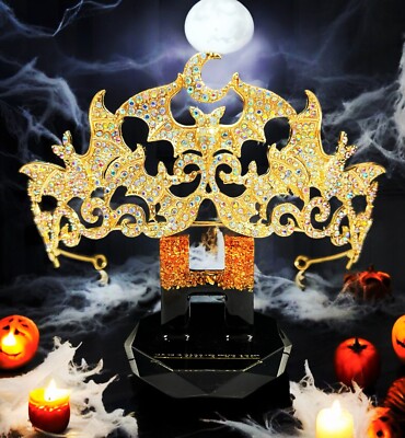 Vampire Bat Crown, Gold crystal crown, Witch crown, Evil queen crown, Goth crown Amazon.com: SWEETV Midnight Coven Witch Crown, Gothic Crowns  main image 4