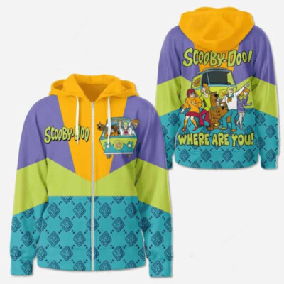 Giacca Bomber Personalizzabile Scooby-Doo Mystery Machine – Multicolore – Unisex In Nylon