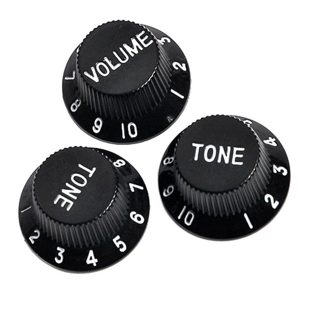 3pcs Black Electric Guitar Volume Tone Control Knobs eBay