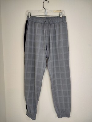 Walter Baker Sophia Crystal Gray Checkered Plaid  Womens Jogger Pants SZ S