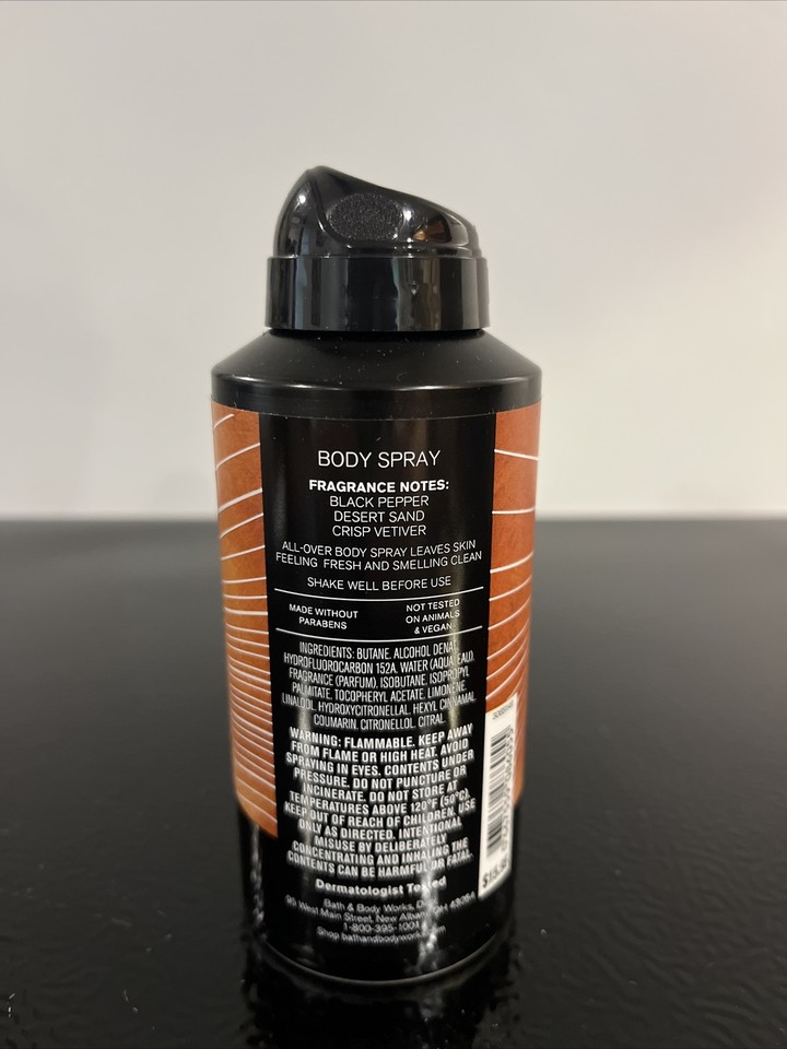 Men’s Body Spray Bath And Body Works Canyon 3.4oz New eBay