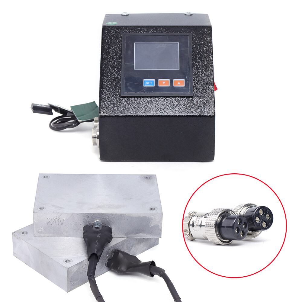 Prensa de calor eléctrica de colofonia prensa de placa calefactora doble 6"x4" 1200W