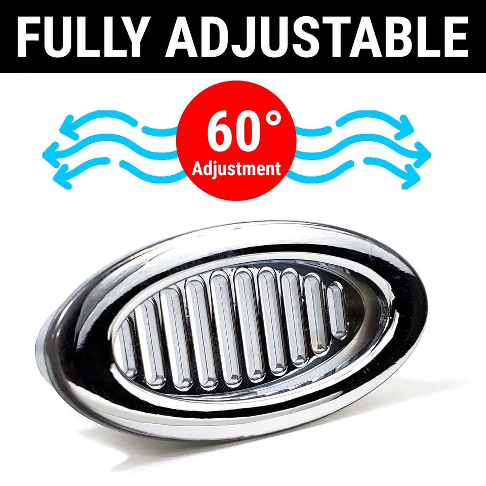 Custom Streetrod Dash Vent A/C Air Conditioning Heater Vent Mustang  C10 ACMO - Image 4 of 4