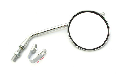 Emgo Universal Round Motorcycle Chrome Clamp On Mirrors Fits 7/8'' Bars 20-43000