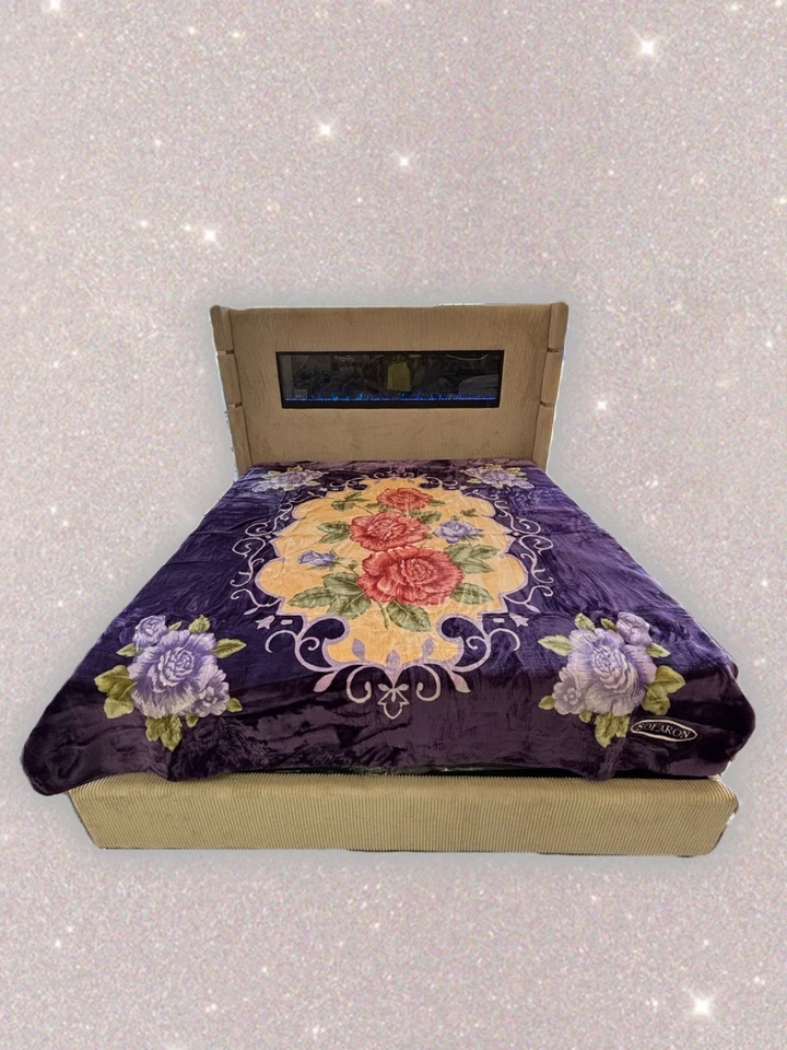 BM106 Solaron Blanket Korean Mink - Flower Group purple Queen - Image 4 of 4