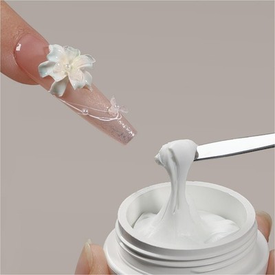 GAOY White 3D Sculpting Gel for Nail Art, 15g 0.53 Fl Oz (Pack of 1),