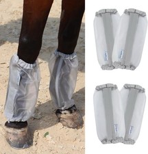 CareMaster Universal Size Horse Leggings Fine Mesh Horse Fly Boots - Silver