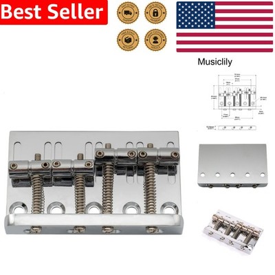 Zinc Alloy 4 String Bass Guitar Bridge Chrome Hardtail Fender PB JB Style