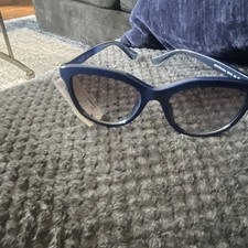 Coach HC8178 5473/8G Cat Eye Sunglasses Blue Frame Gray Gradient UV400