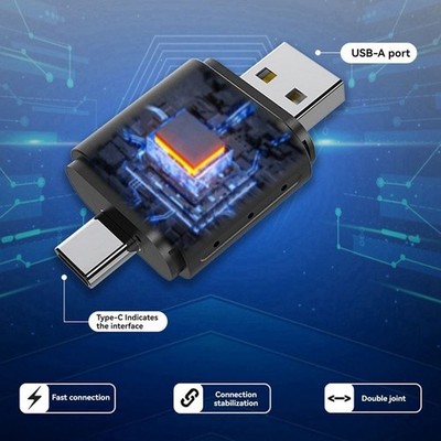 2-in-1 AI Box CarPlay Adapter & Android Auto Adapter Unterstützung Kabelgebunden