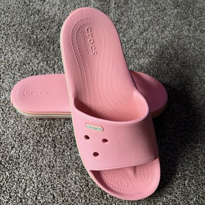 Crocs Slides Crocband III Slide 205733 Melon/Ice Blue M7/W9. Excellent Condition