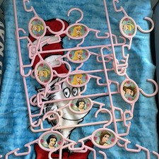 Baby Toddler Kids Clothing Hangers Lot 10 Disney Princess Pink Used Well Loved