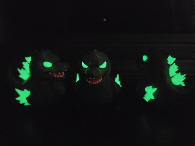 Godzilla GLOW In The Dark Duck Jeep 