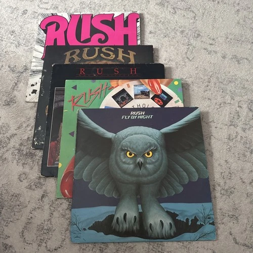 Rush Vinyl Record Lot Self-titled Fly by Night Caress of Steel Moving Pictures