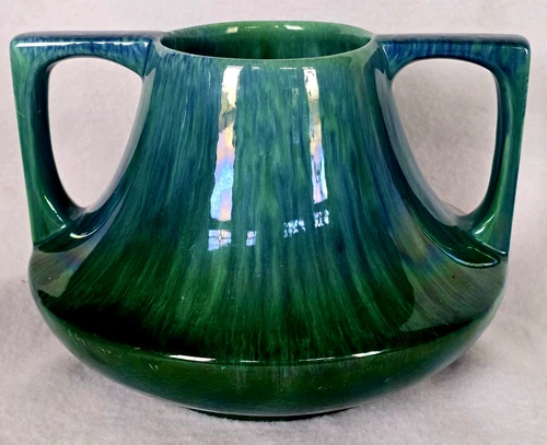 Early Haeger Pottery Eve Vase Amazing Blended Glaze Large Size Unmarked Art Deco