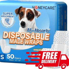 50 Disposable Dog Diapers Male Wraps Belly Band For Male Dog Dog Diaper Male